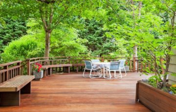 A deck is a structure generally made from wood that is usually located adjacent to the house.A deck can, however, be located anywhere on the property